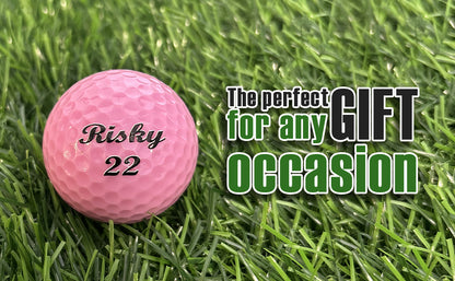 Customized Personalized Pink Golf Balls, 3 Pack