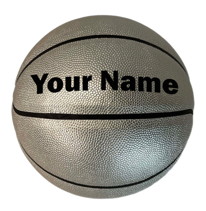 Customized Silver Basketball, Non Branded Sizes 29.5" or 28.5"