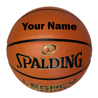 Customized Spalding Legacy TF1000 Basketball with Black Text