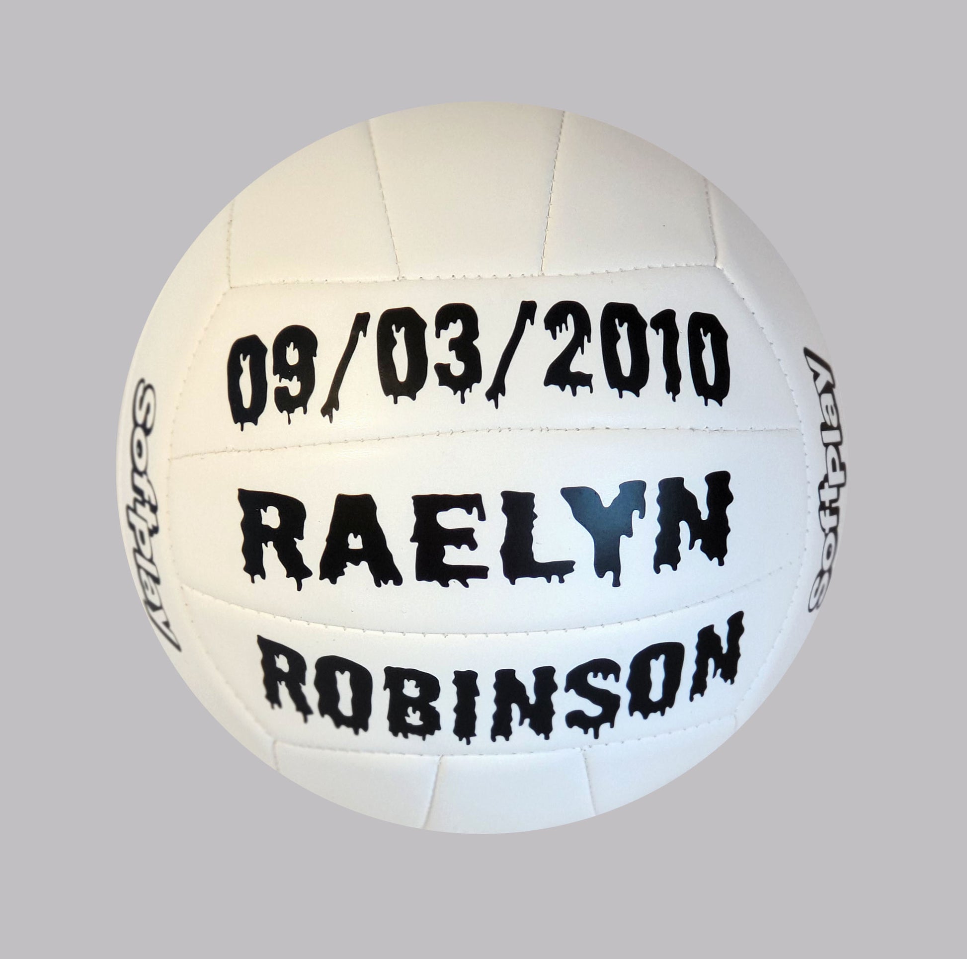 Customized Volleyball with Drip Font