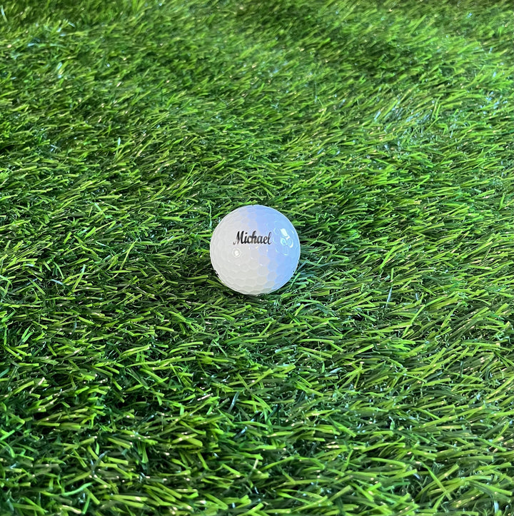 Customized White Golf Ball with Black Text