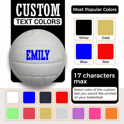 Customized White Volleyball Personalized with Multiple Colors