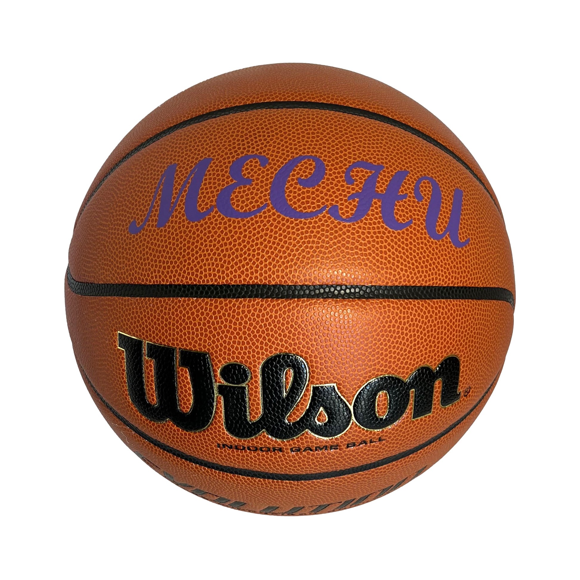 Customized Wilson Evolution Basketball Purple Script Font