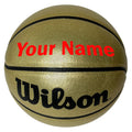 Load image into Gallery viewer, Customized Wilson Gold Basketball with Red Text
