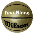 Load image into Gallery viewer, Customized Wilson Gold Basketball with White Text
