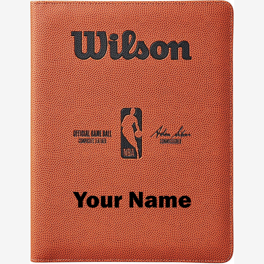 Customized Wilson NBA Basketball Padfolio Your name in Black