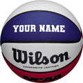 Load image into Gallery viewer, Customized Wilson Red White and Blue Basketball with White Text
