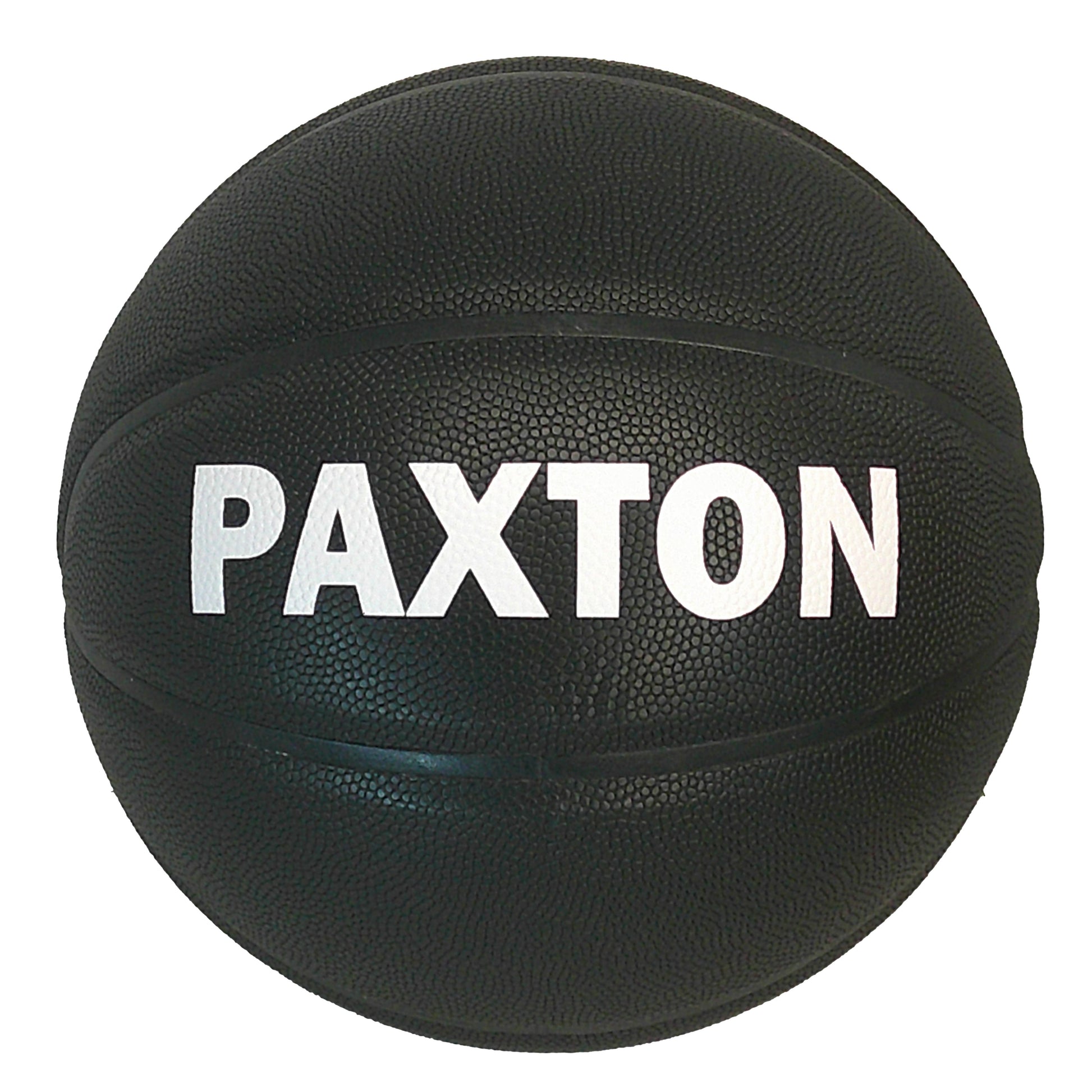 Customized All Black Basketball with White Text