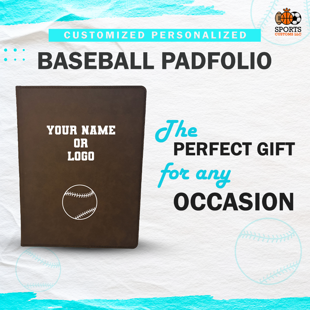 Customized Baseball Padfolio Perfect Gift