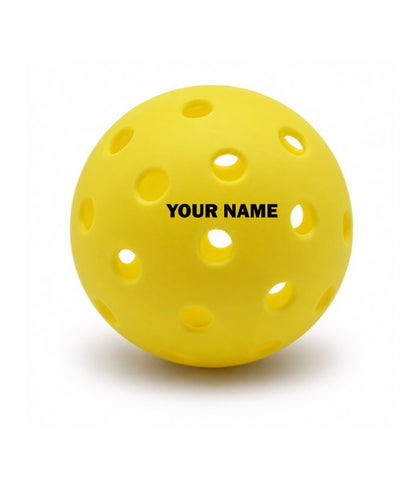 Customized Blank Pickle Balls, 3 Pack X40 Outdoor Pickleballs with custom text in the middle