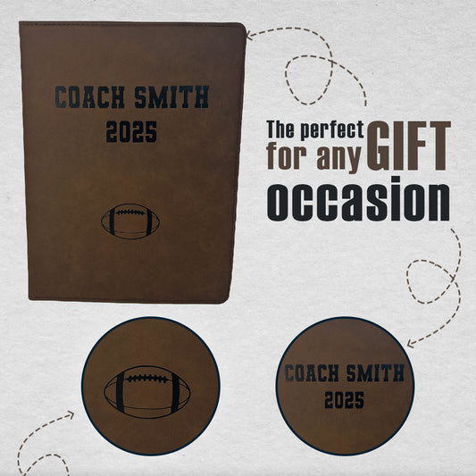 Customized Football Padfolio Perfect gift