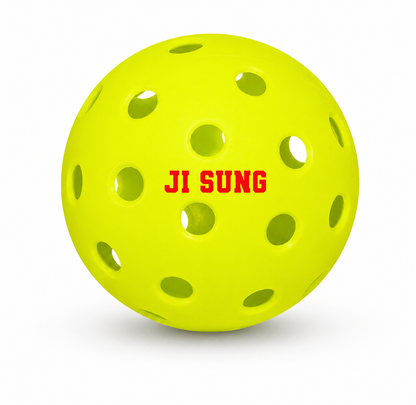 Customized Franklin Pickle Balls, 3 Pack X40 Outdoor Pickleballs with a custom text in the middle in black color