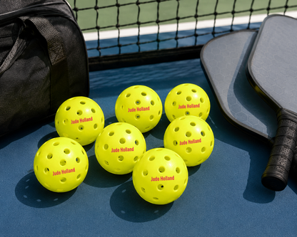 lifestyle image of Customized Franklin Pickle Balls, 6 Pack X40 Outdoor Pickleballs