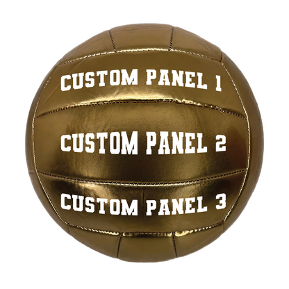 Customized Gold Volleyball Personalized with Custom Name Multiple Panels