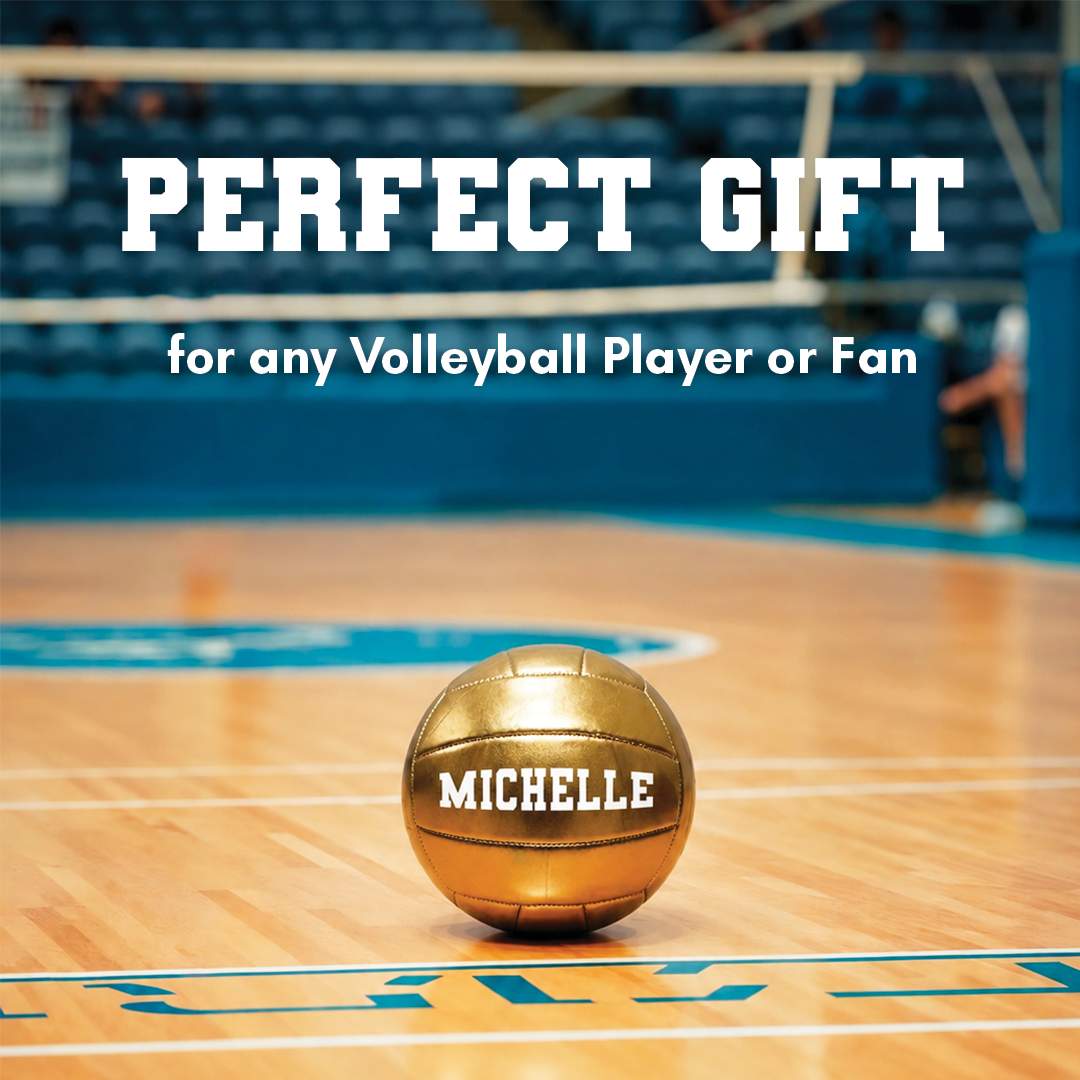 Customized Gold Volleyball Personalized with Custom Name is the Perfect Gift