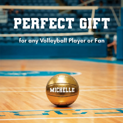 Customized Gold Volleyball Personalized with Custom Name is the Perfect Gift