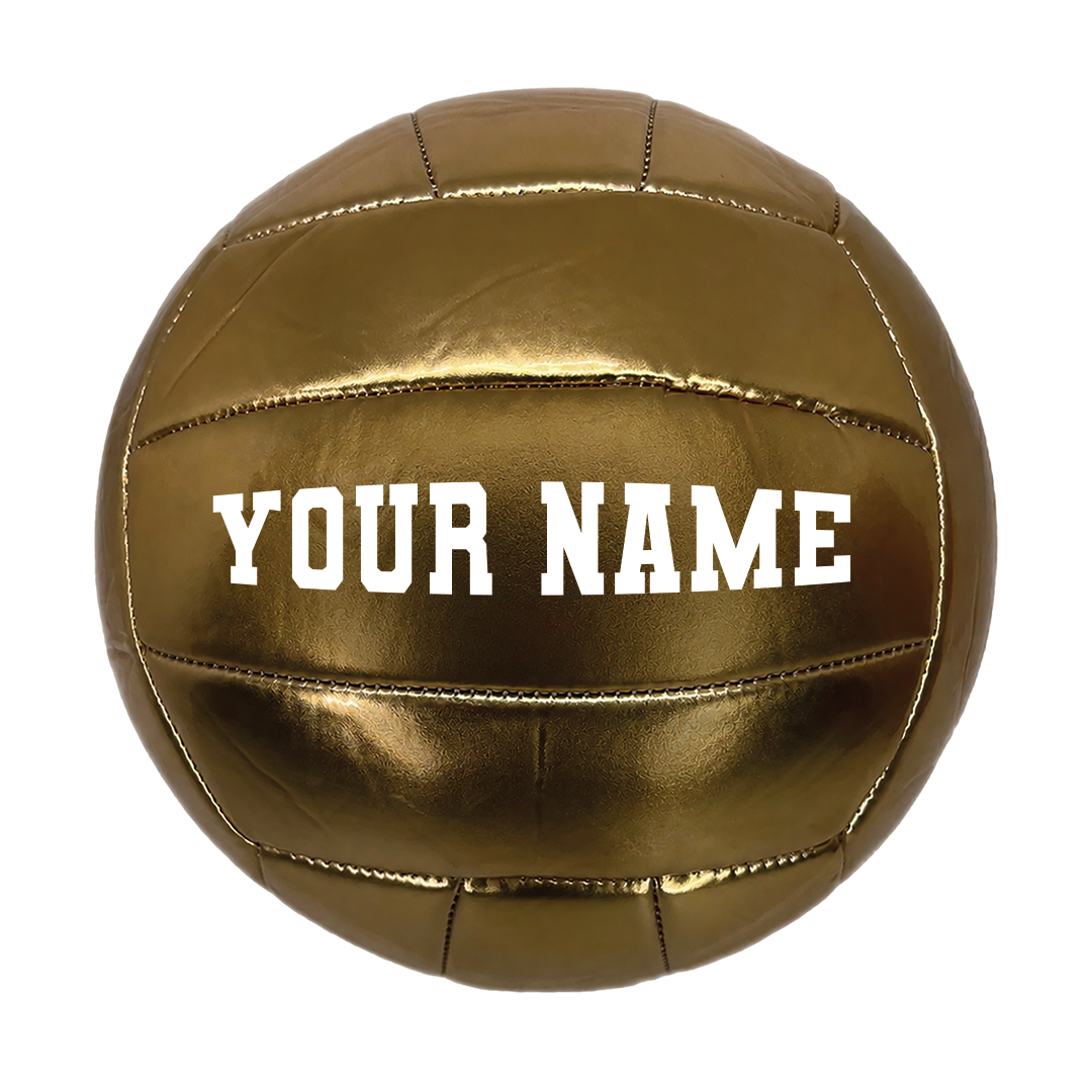 Customized Gold Volleyball Personalized with Custom Name