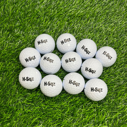 Customized Golf Balls 12 Pack with Black Text