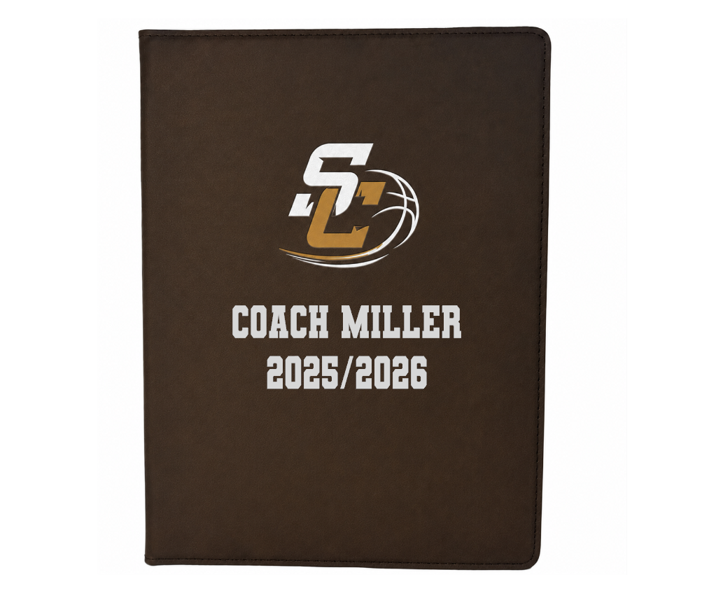 Customized Leather Padfolio with a custom logo and custom text