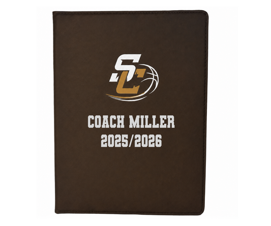 Customized Leather Padfolio with a custom logo and custom text