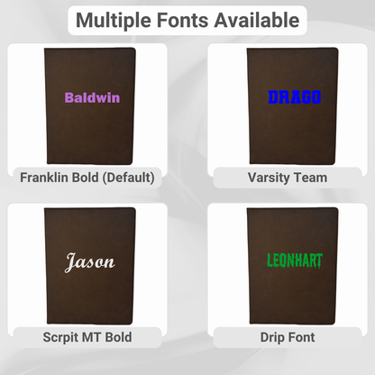 Customized Leather Padfolio multi font image
