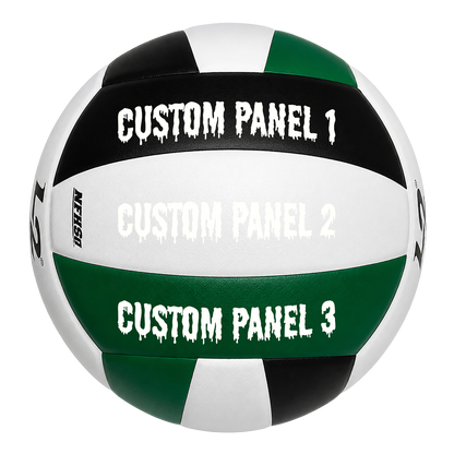 Customized Molten L2 Black and Green Volleyball Drip Font with UV Print