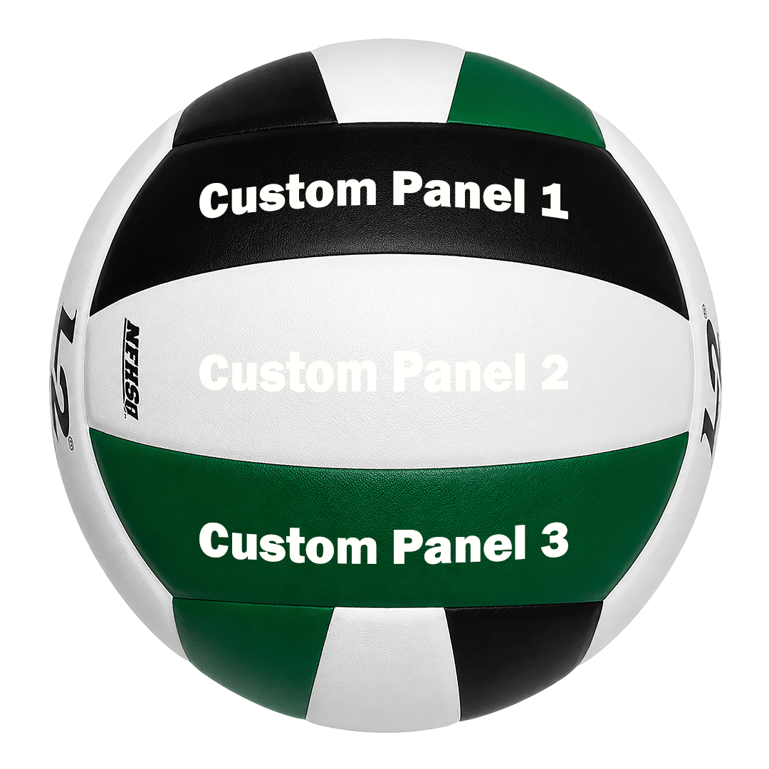 Customized Molten L2 Black and Green Volleyball Franklin Gothic Font with UV Print