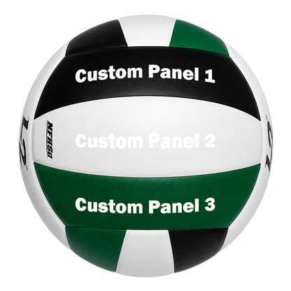 Customized Molten L2 Black and Green Volleyball Franklin Gothic Font with UV Print
