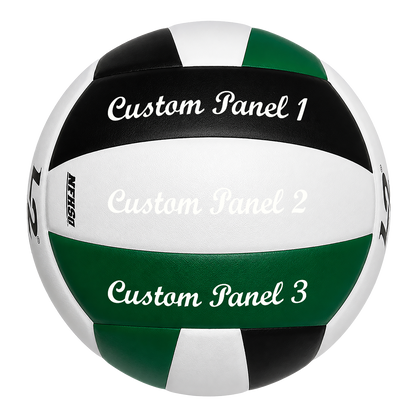 Customized Molten L2 Black and Green Volleyball Script MT Bold Font with UV Print