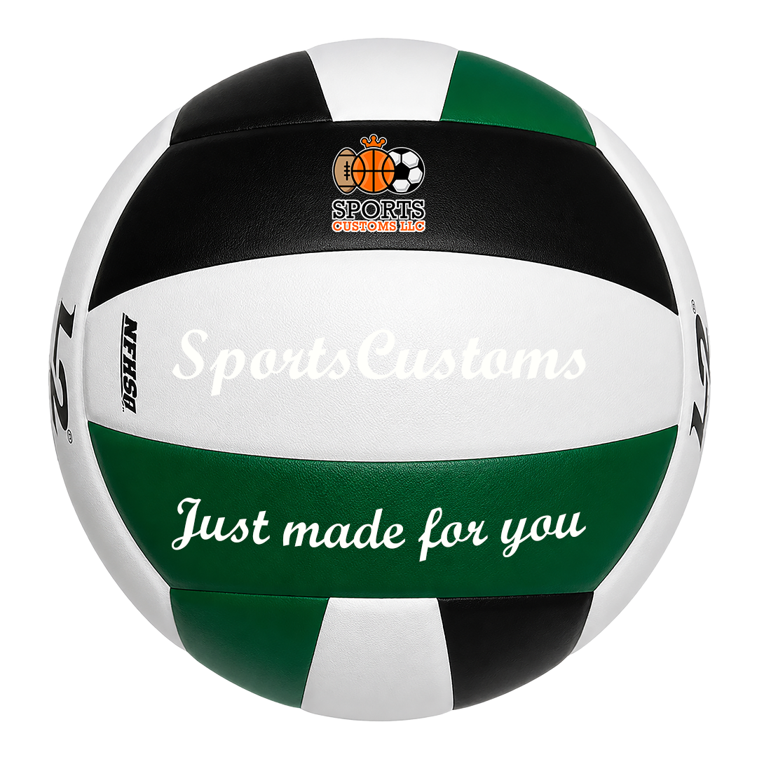 Customized Molten L2 Black and Green Volleyball  your Name your Number your Logo UV Print