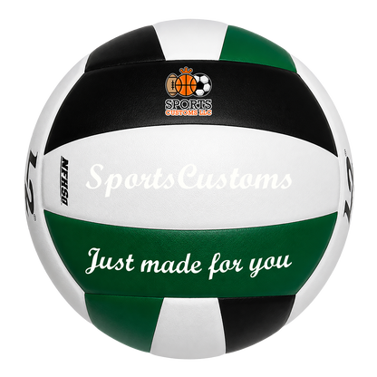 Customized Molten L2 Black and Green Volleyball  your Name your Number your Logo UV Print