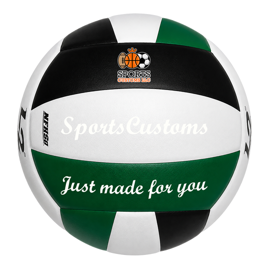 Customized Molten L2 Black and Green Volleyball  your Name your Number your Logo UV Print