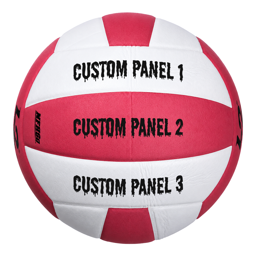 Customized Molten L2 Pink and White Volleyball Drip Font with UV Print