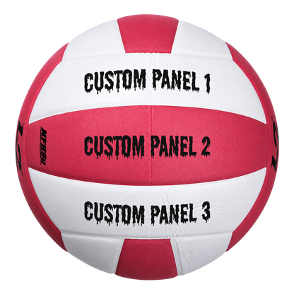 Customized Molten L2 Pink and White Volleyball Drip Font with UV Print