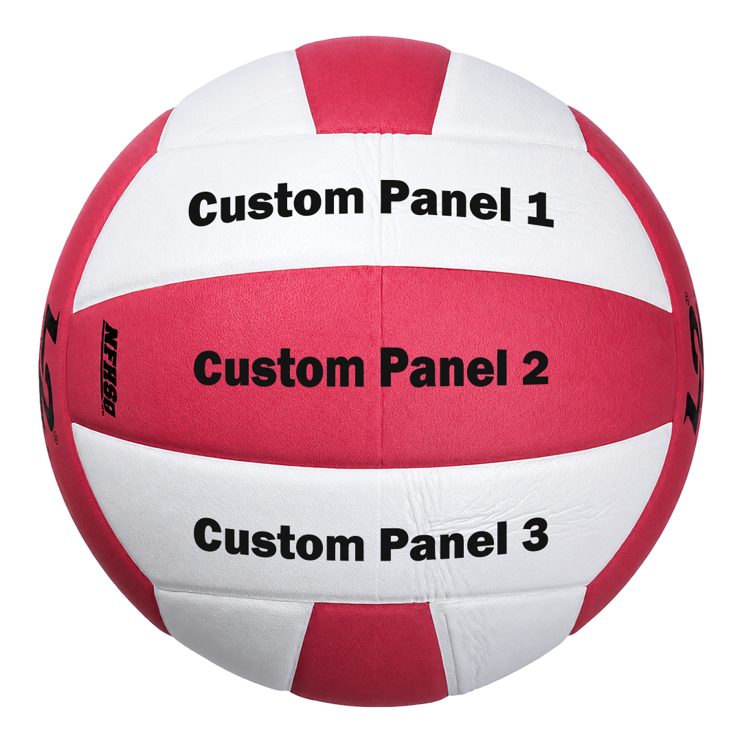 Customized Molten L2 Pink and White Volleyball Franklin Gothic Font with UV Print