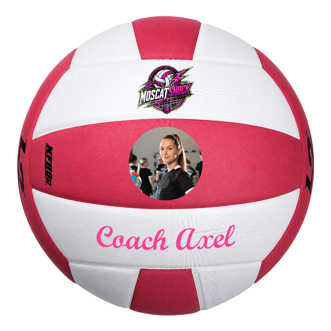 Customized Molten L2 Pink and White Volleyball  with 3 panels available UV Print Logo Perfect Gift for Players or Coach