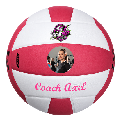 Customized Molten L2 Pink and White Volleyball  with 3 panels available UV Print Logo Perfect Gift for Players or Coach