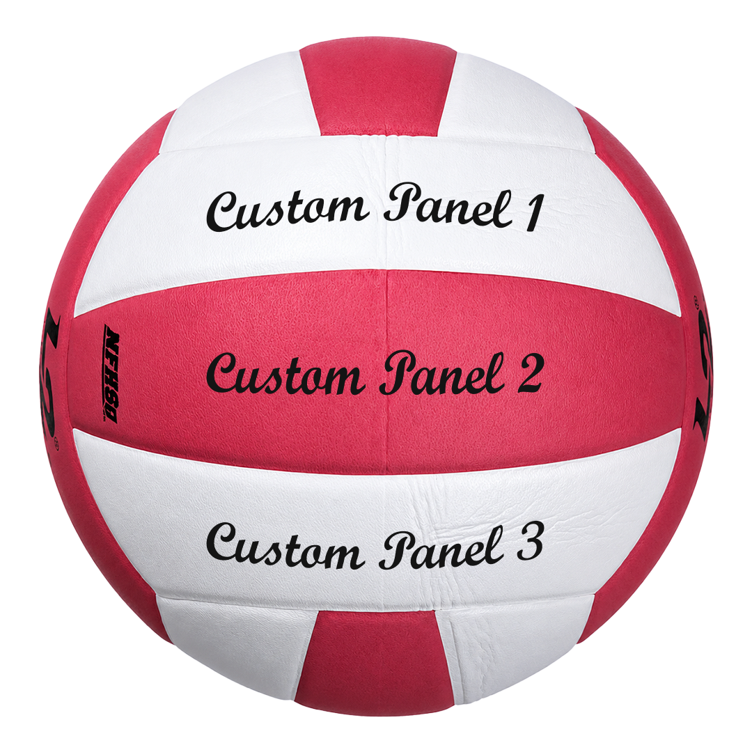 Customized Molten L2 Pink and White Volleyball Script MT Bold Font with UV Print