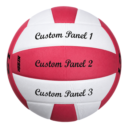 Customized Molten L2 Pink and White Volleyball Script MT Bold Font with UV Print