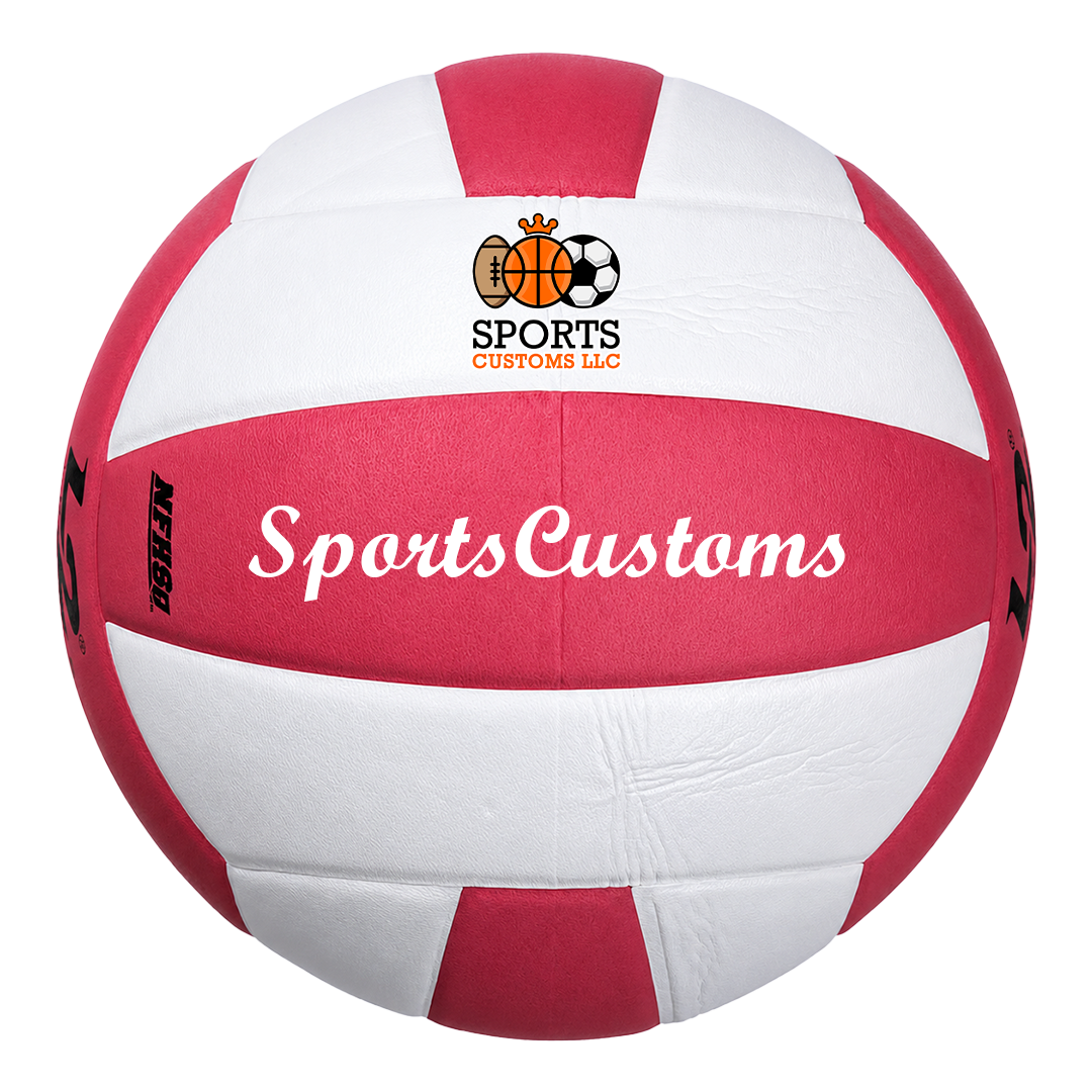 Customized Molten L2 Pink and White Volleyball  your Name your Number your Logo UV Print