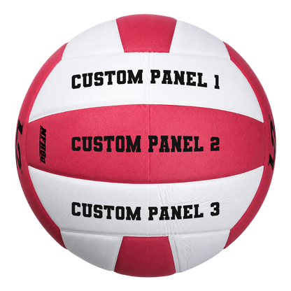 Customized Molten L2 Pink and White Volleyball Varsity Team Font with UV Print