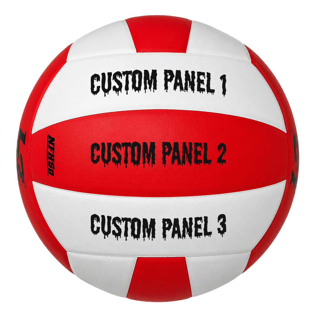 Customized Molten L2 Red and White Volleyball Drip Font with UV Print
