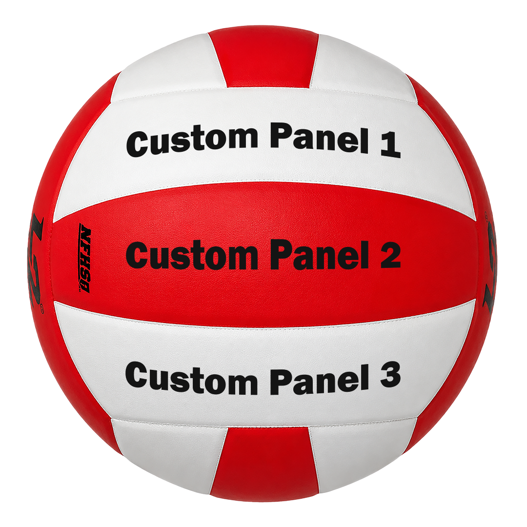 Customized Molten L2 Red and White Volleyball Franklin Gothic Font with UV Print