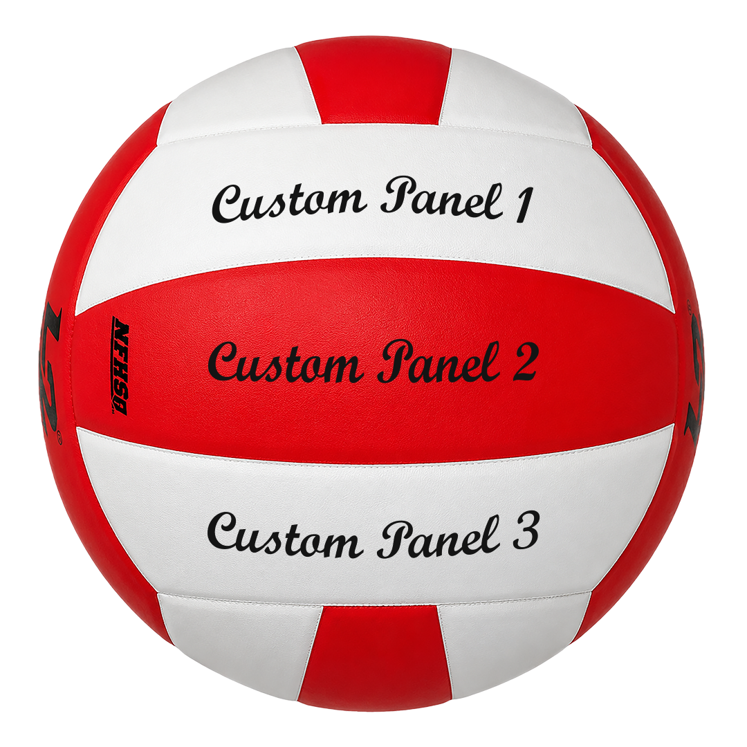 Customized Molten L2 Red and White Volleyball Script MT Bold Font with UV Print