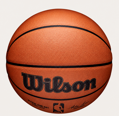 Customizable NBA Official Game Basketball with blank panel.