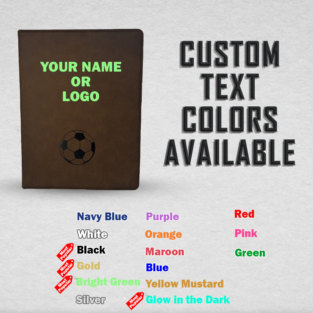 Customized PADFOLIO SOCCER BALL Custom Text Colors Available