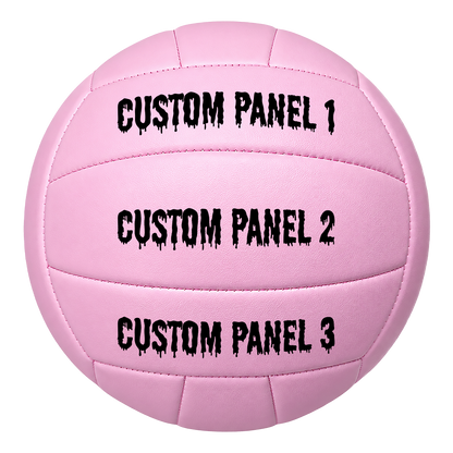 Customized All Pink Volleyball Drip Font with UV Print