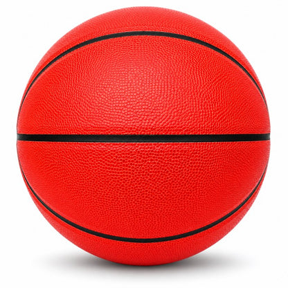 Customized Red Outdoor Basketball, Rubber Ball Blank Image.