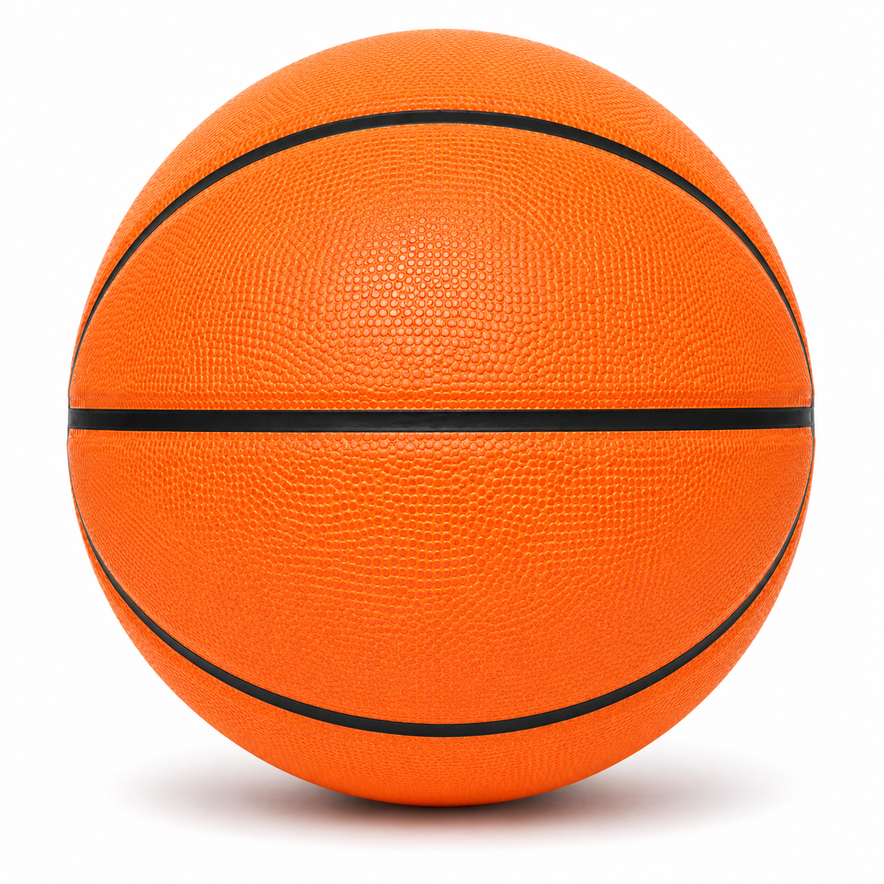 Customized Orange Outdoor Basketball, Rubber Ball Blank Image
