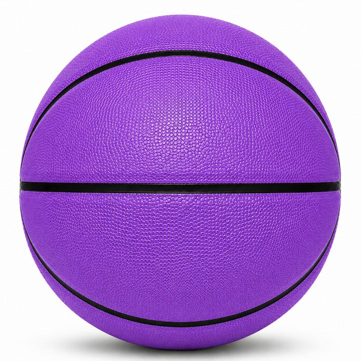 Customized Purple Outdoor Basketball, Rubber Ball Blank Image.